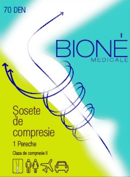 Sosete de compresie BIONE clasa II 15-20 mm Hg (profilactic si terapeutic)
